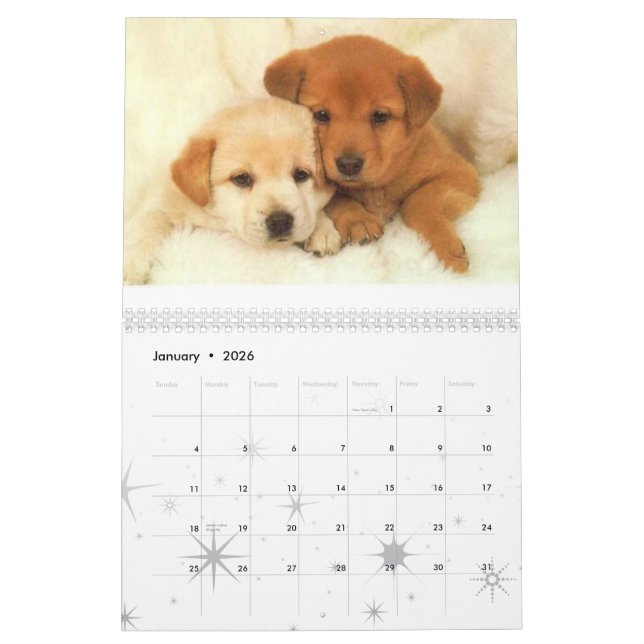 Calendario Calander del perro (Jan 2026)