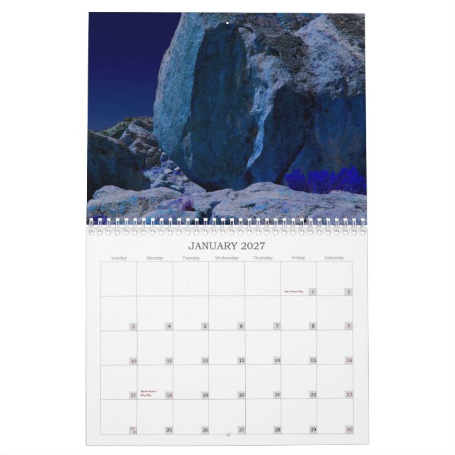 Calendario Cale del viaje por carretera (Jan 2027)