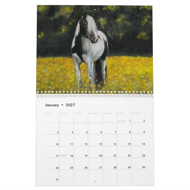 Calendario Calenda 2014 del arte del caballo (Jan 2027)