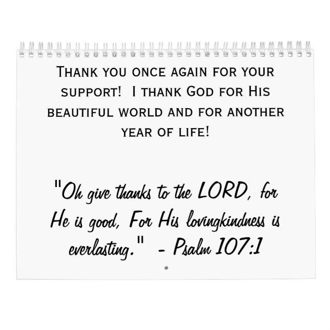 Calendario Calendar (Reverso)