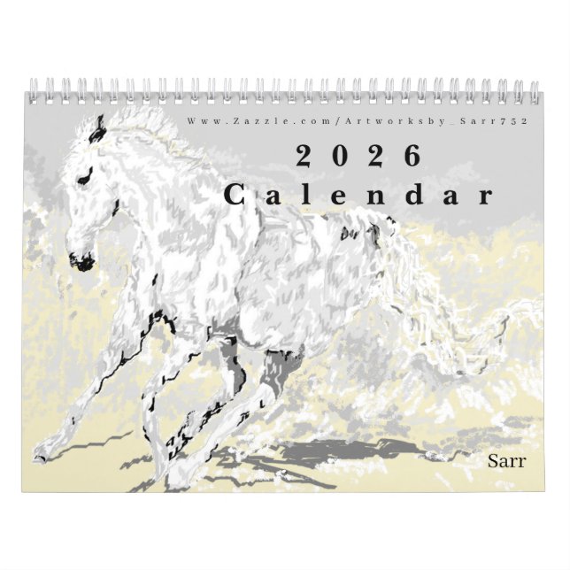 Calendario Calendar 2026 Animals by Sarr (Tapa)