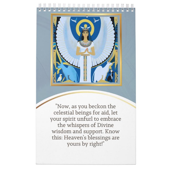 Calendario Calendar angel Egypt (Reverso)