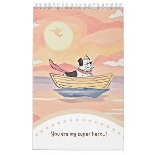 Calendario Calendar cute bulldog
