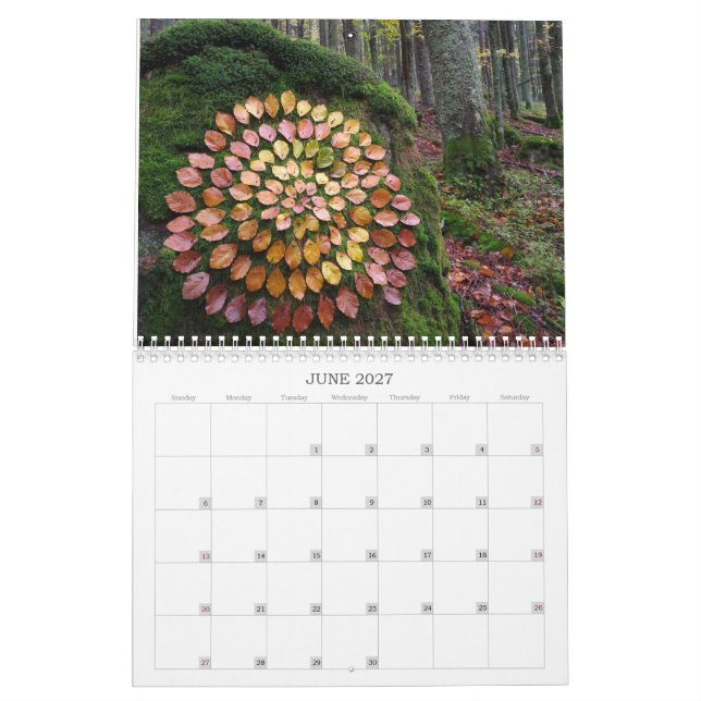 Calendario calendar forests 2026 art landart nature (Jun 2027)