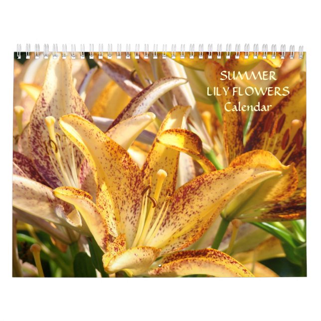 Calendario CALENDAR LILIES Calendar LILY Flowers Summer (Tapa)