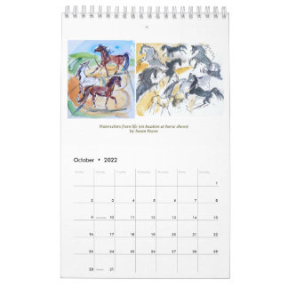 Calendario Calendar of Susan Payne Equine Art - 2022