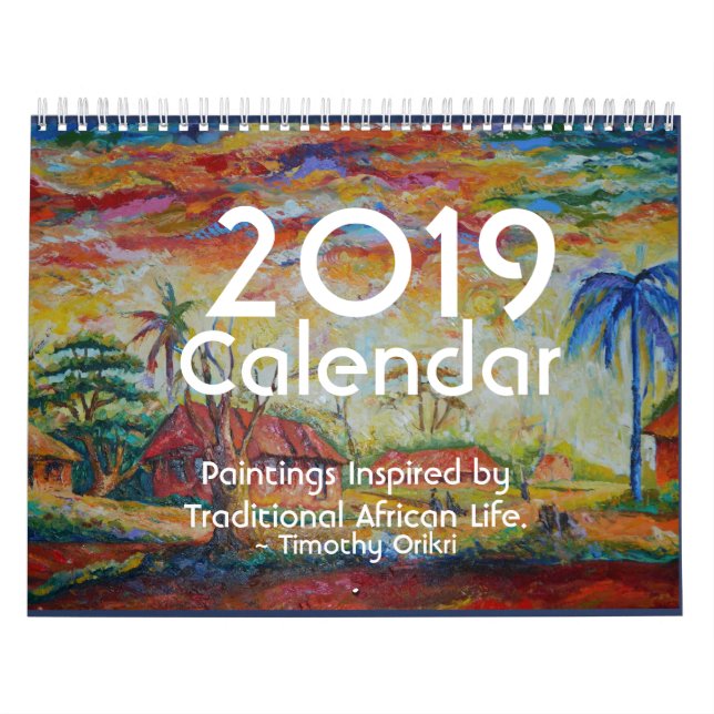 Calendario Calendar~Paintings 2019 inspirado por vida (Tapa)