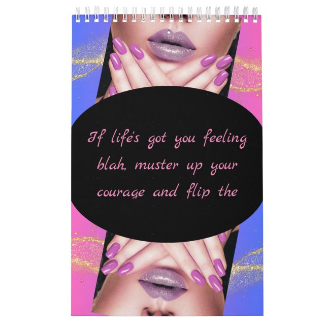 Calendario Calendar purple beautiful nail (Tapa)