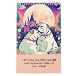 Calendario Calendar romantic bulldog