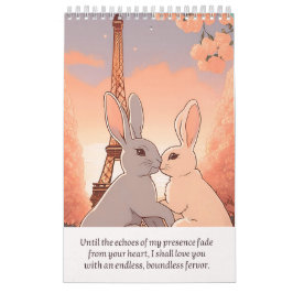 Calendario Calendar romantic rabbit