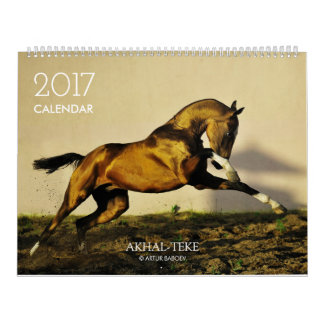 Calendario Calendario. CABALLOS de Akhal-teke. 2017