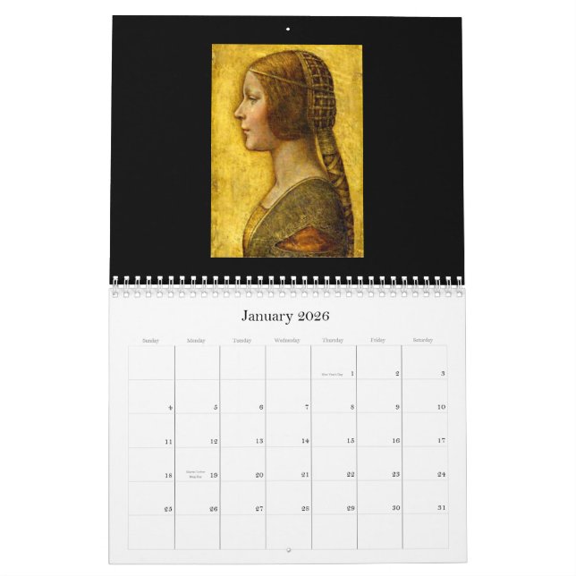 Calendario Calendario-Clásico/Vintage-Leonardo da Vinci (Jan 2026)