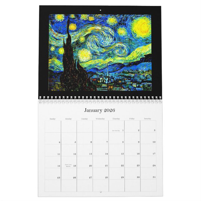 Calendario Calendario-Clásico/Vintage-Vincent Van Gogh (Jan 2026)