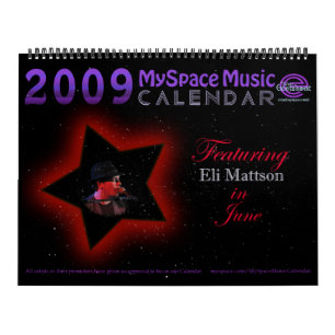 Calendario ¡CALENDARIO de la MÚSICA de 2009 MYSPACE que
