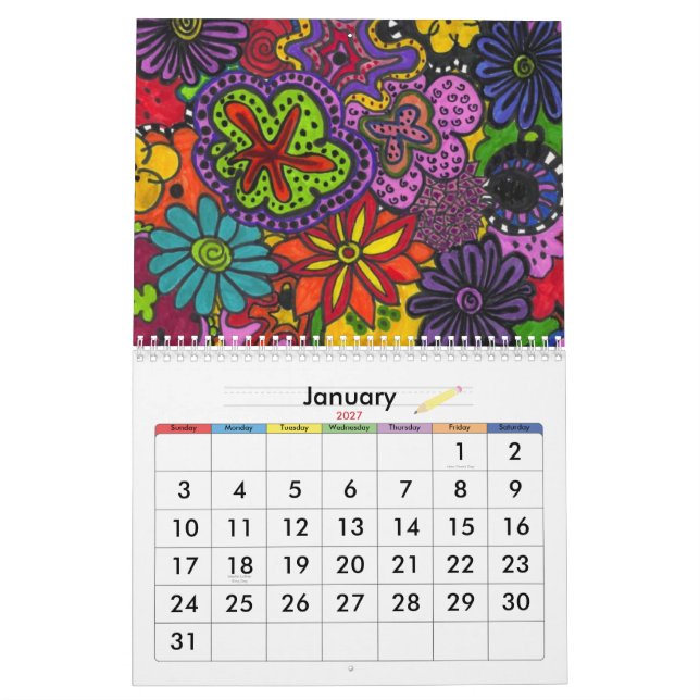 Calendario ¡Calendario de las ilustraciones originales de Zan (Jan 2027)