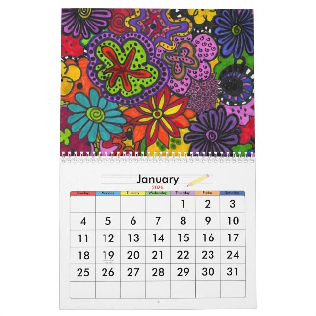 Calendario ¡Calendario de las ilustraciones originales de Zan (Jan 2026)