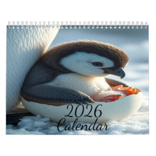 Calendario “Calendario de Pingüinos 2026 – Arte de Pingüino B