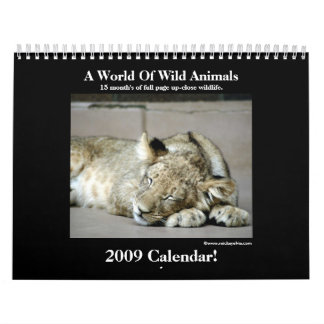 Calendario ¡Calendario del animal salvaje 2009!