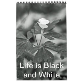 Calendario Calendario: la vida es en blanco y negro
