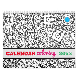 Calendario Calendario, libro de colorear, libros de colorear