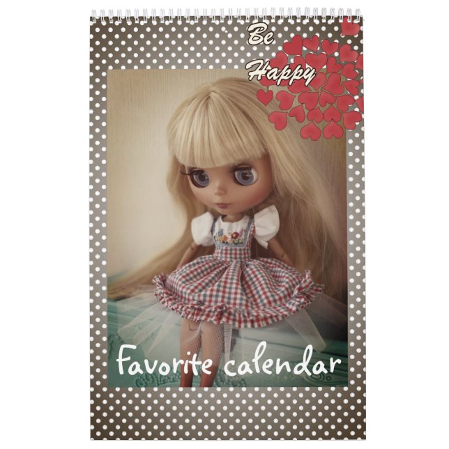 Calendario Calendario, muñeca, para chica, bebé, diversión, j (Tapa)