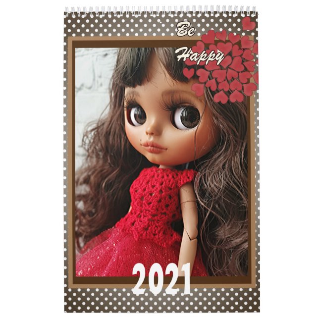Calendario Calendario, muñeca, para chica, bebé, diversión, j (Tapa)