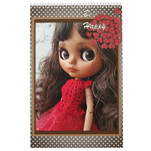 Calendario Calendario, muñeca, para chica, bebé, diversión, j