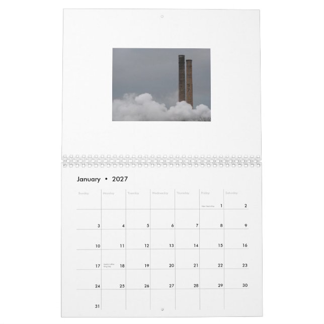 Calendario Calendario: Pittsburgh industrial (Jan 2027)