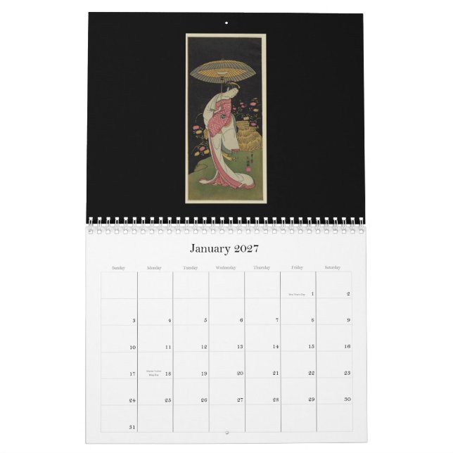 Calendario Calendario-Vintage Art-1 japonés (Jan 2027)