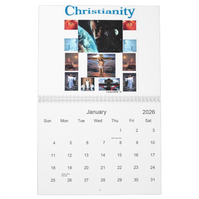 Calendario Calénder cristiano (Jan 2026)