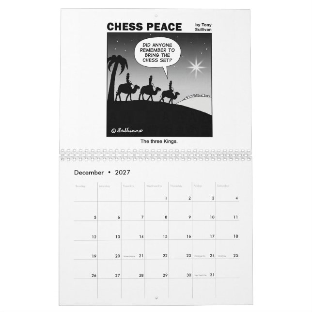 Calendario Calénder divertidísimo Chess Peace 2022 (Dec 2027)