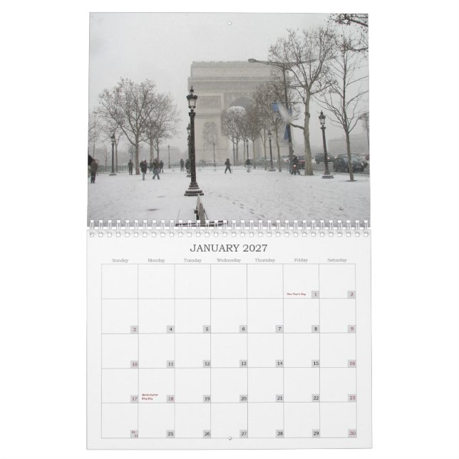 Calendario Calender Paris 2015, Francia (Jan 2027)