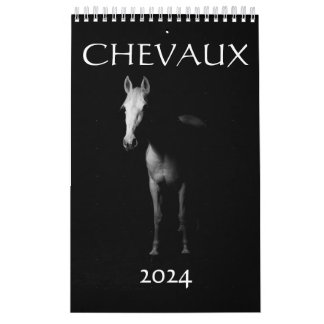 Calendario Calendrier 2024 chevaux France