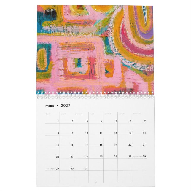 Calendario Calendrier 2025 Pat Blanche Art (Mar 2027)