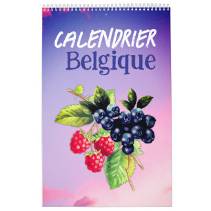 Calendario Calendrier Belgique 2026 Idioma francés Bélgica