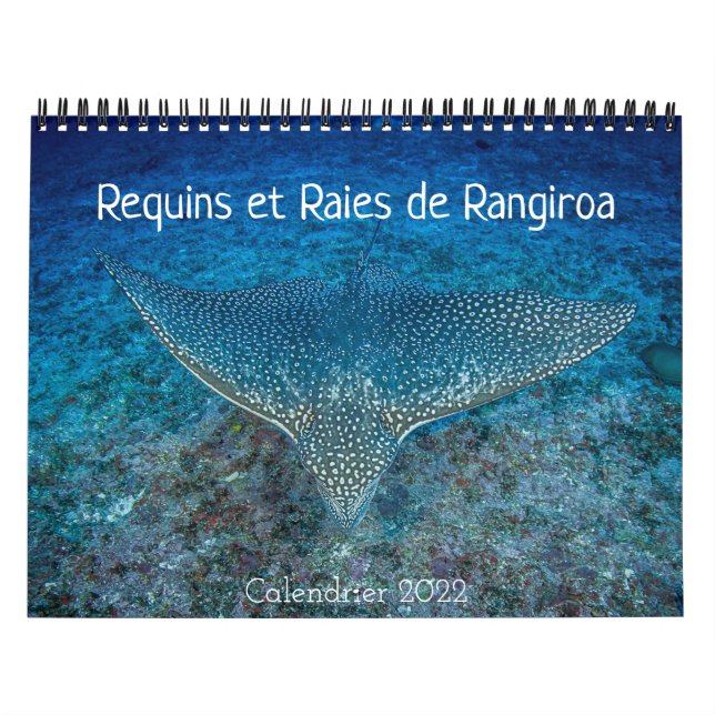 Calendario Calendrier des Requins et des Raies カレンダー (Tapa)