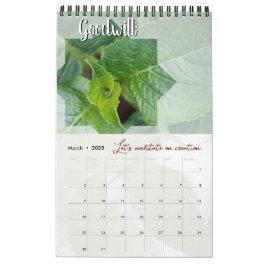 Calendario Calendrier Dieu méditation jardin : étoile & mot