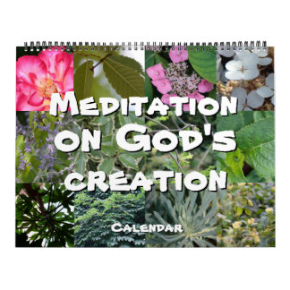 Calendario Calendrier Dieu méditation photos jardin élégant