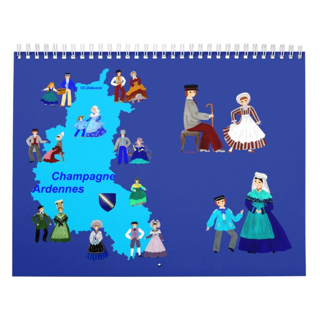 Calendario Calendrier en Champagne-Ardennes, France (Tapa)