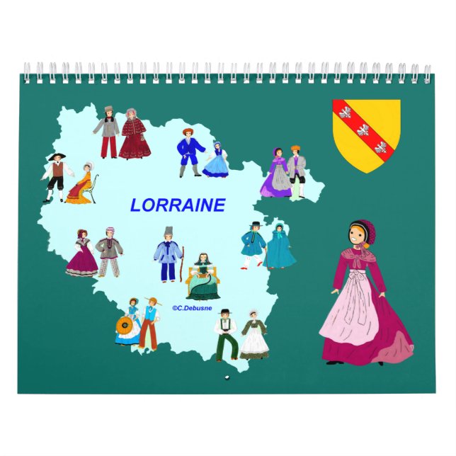 Calendario Calendrier en Lorraine, France (Tapa)