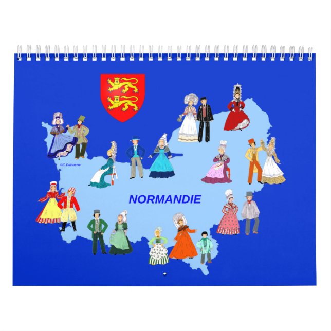Calendario Calendrier, folklore de Normandie, France (Tapa)