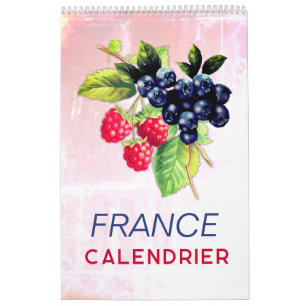 Calendario Calendrier France avec Jours Fériés Muro de 2026