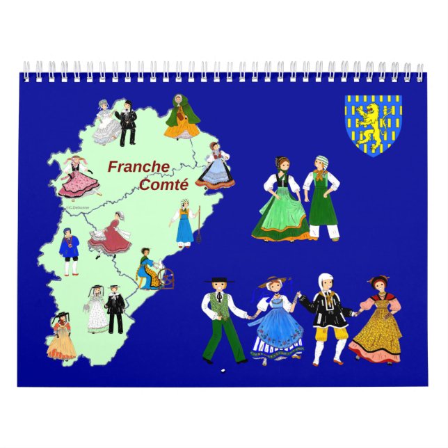 Calendario Calendrier Franche-Comté, France (Tapa)