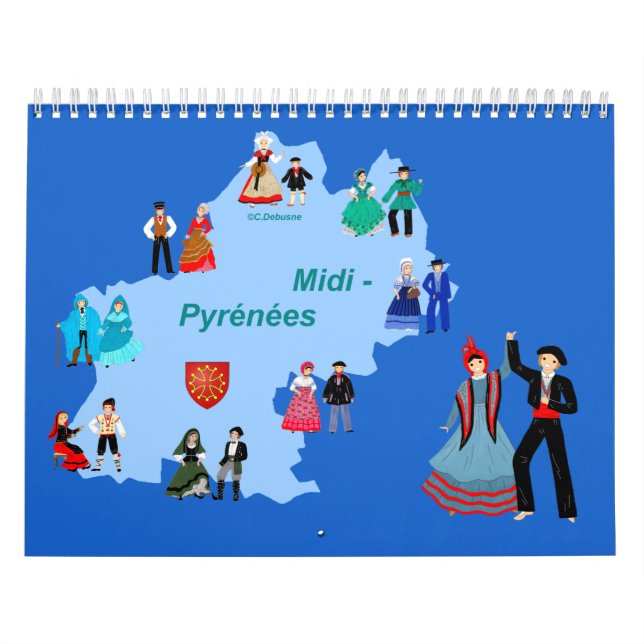 Calendario Calendrier, Midi-Pyrénées, France (Tapa)