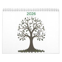Calendario Calendrier Mural 2026 Mensuel - Art Nature 