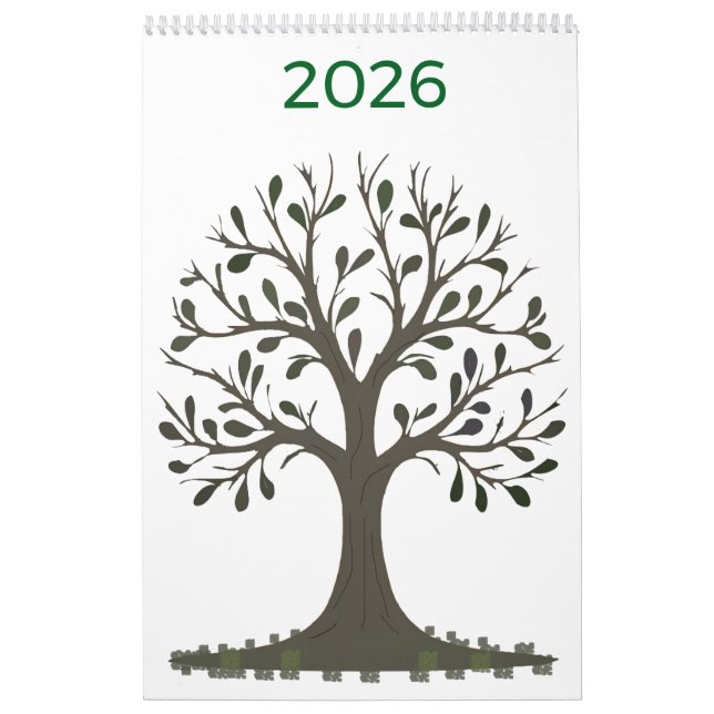 Calendario 🌿Calendrier mural saisonnier - Changez l'année (Tapa)