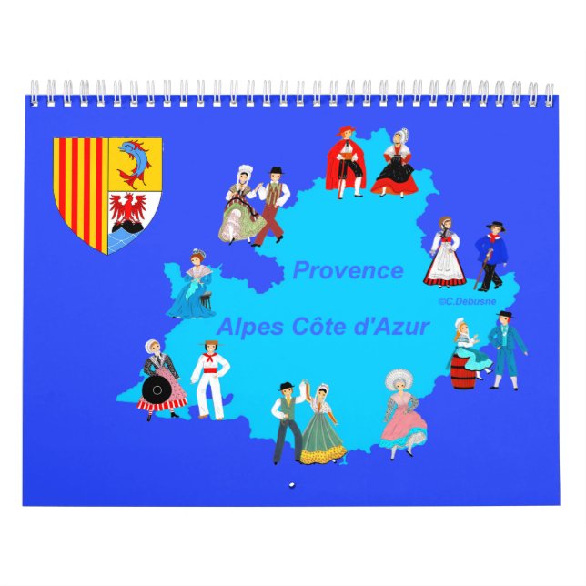 Calendario Calendrier, Provence-Alpes-Côte-d'Azur, France (Tapa)