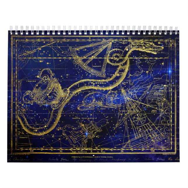 Calendario Calendrier Signe du Zodiaque Bleu (Tapa)