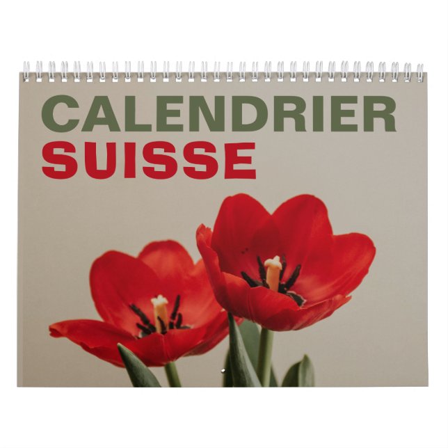 Calendario Calendrier Suisse avec Jours Fériés | 2026 (Tapa)