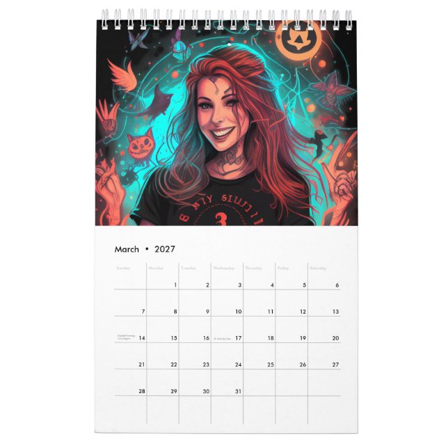 Calendario Calendrier witchy 2023 (Mar 2027)